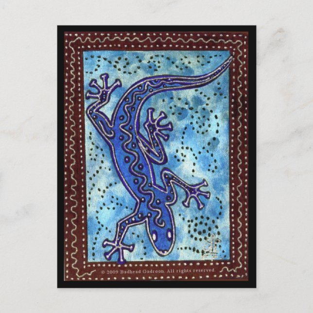 Carte postale Blue Gecko (Devant)