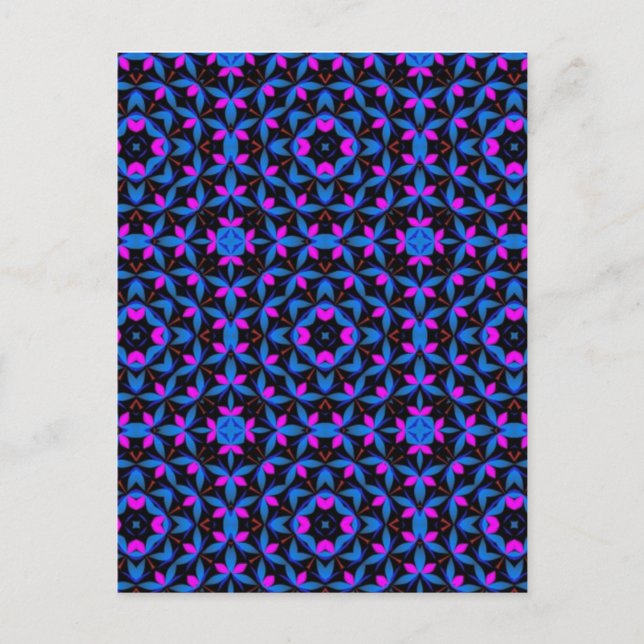 Carte Postale blue geometric pattern (Devant)