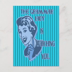 Carte postale Blue Grammar Lady Watch