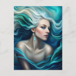 Carte postale Blue Haired Goddess