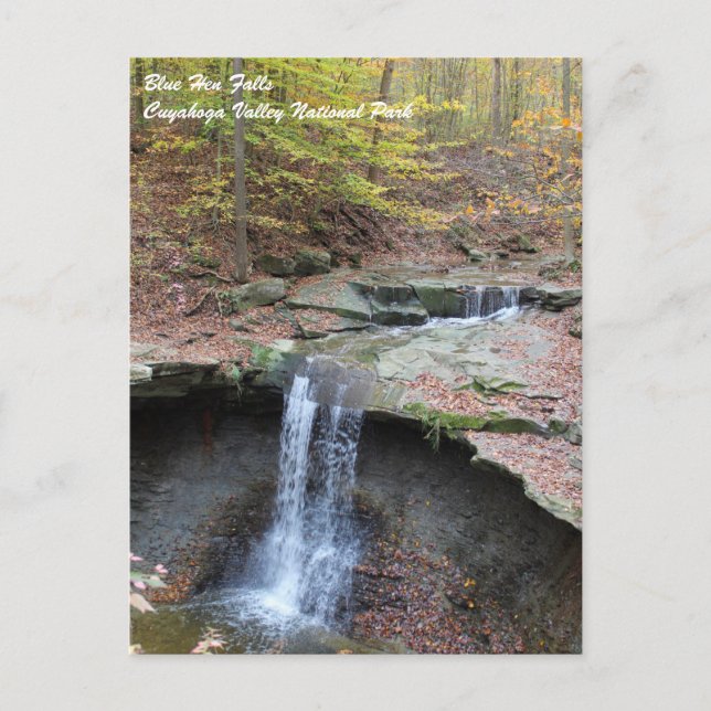 Carte Postale Blue Hen Falls dans le parc national de la vallée  (Devant)