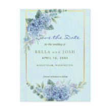 Blue Hydrangeas in Frame in Blue Enregistrer la da