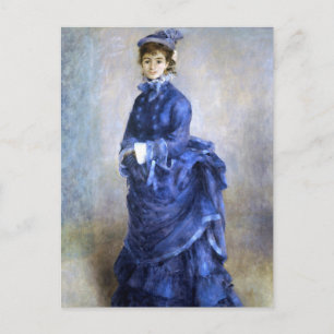 Carte Postale Blue Lady Parisienne Renoir Impressionniste Peintu