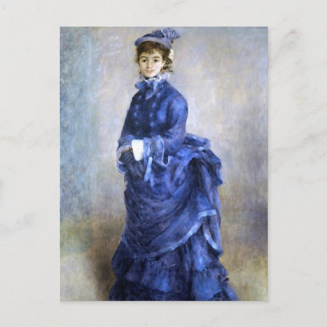 Carte Postale Blue Lady Parisienne Renoir Impressionniste Peintu (Devant)