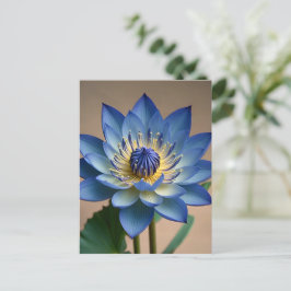 Carte Postale Blue Lotus Flower Spirituel Zen Art