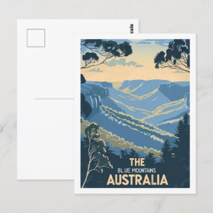 Carte Postale Blue Mountains Australie Vintage voyage Place