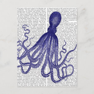 Carte Postale Blue Octopus 5