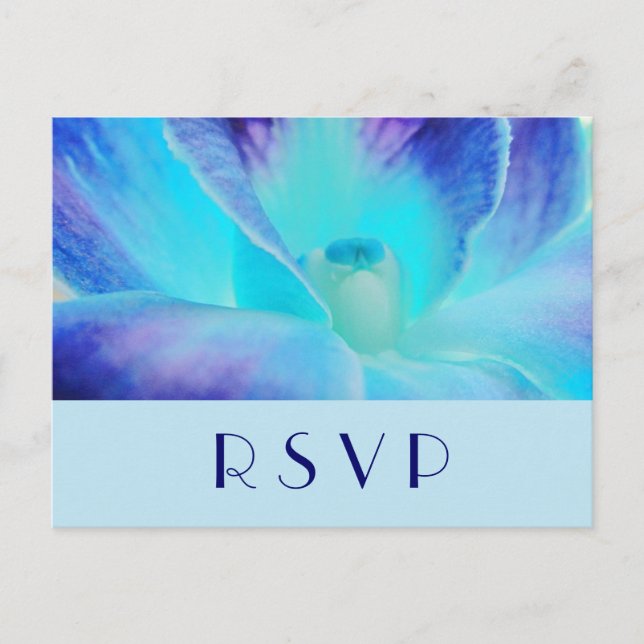 Carte postale Blue Orchid RSVP (Devant)