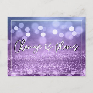 Carte Postale Blue Purple Bokeh Changement de plan Mise à jour d
