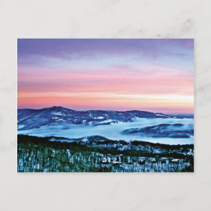 Carte Postale Blue Ridge Mountain Magic sous un sort d'hiver