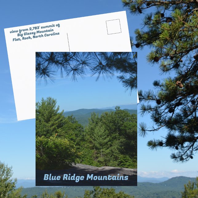 Carte Postale Blue Ridge Mountains Big Glassy Mountain NC (Créateur téléchargé)