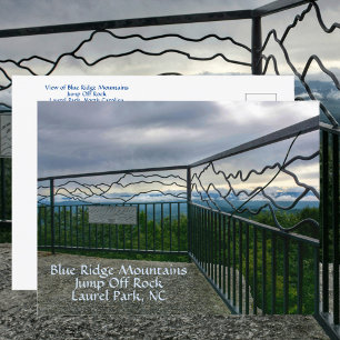 Carte Postale Blue Ridge Mountains Jump Off Rock NC Photographie