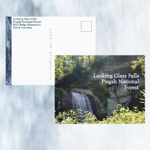 Carte Postale Blue Ridge Mountains Regard Glass Falls NC