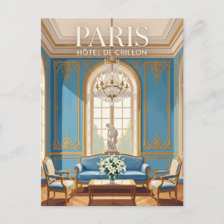 Carte Postale Blue Salon at Hôtel de Crillon France