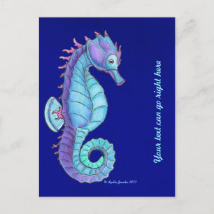 Carte postale Blue Sea Horse