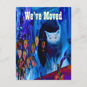 Carte postale Blue Siamese Chat Moving New Address