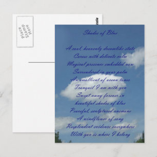 Carte postale Blue Sky Poem