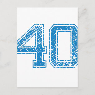 Carte Postale Blue Sports Jerzee Numéro 40