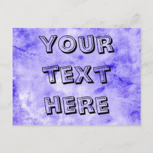 Carte Postale Blue Stonewashed Watercolor Background Painting