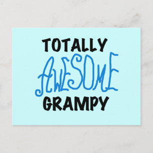 Carte Postale Blue Totalement génial Tshirts et cadeaux Grampy