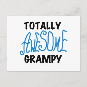 Carte Postale Blue Totalement génial Tshirts et cadeaux Grampy