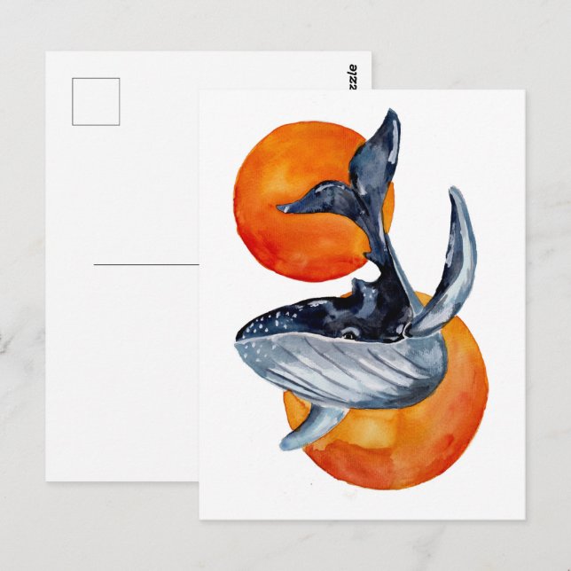 Carte Postale Blue Whale and Golden Balls (Devant / Derrière)