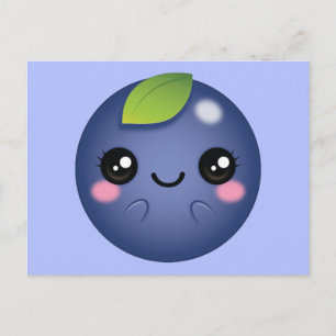 Carte Postale Blueberry de Kawaii