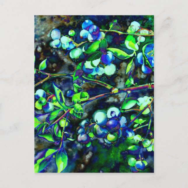 Carte Postale Blueberry - teinte verte (Devant)