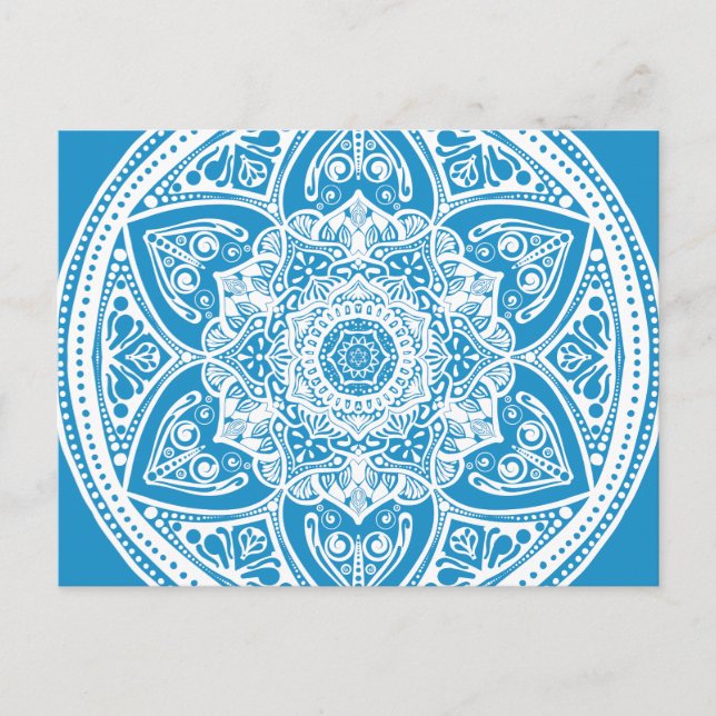 Carte Postale Bluebird Mandala (Devant)