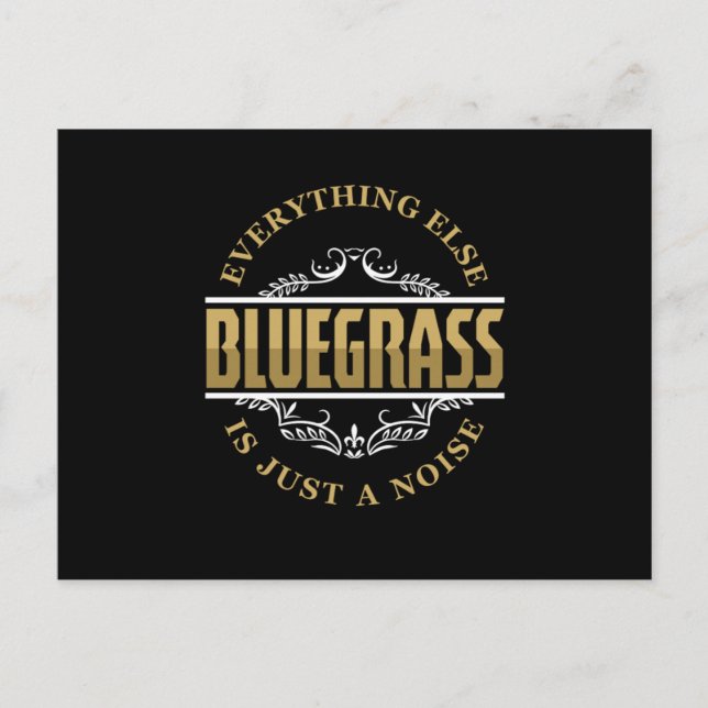 Carte Postale Bluegrass Country Music Banjo Mandolin Band Gift (Devant)