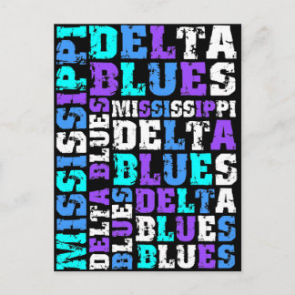 CARTE POSTALE BLUES DELTA MISSISSIPPI