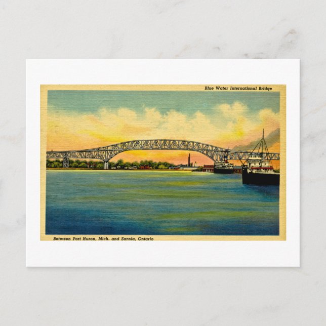 Carte Postale Bluewater Bridge Port Huron Michigan (Devant)