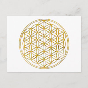 Carte Postale Blume des Lebens klein