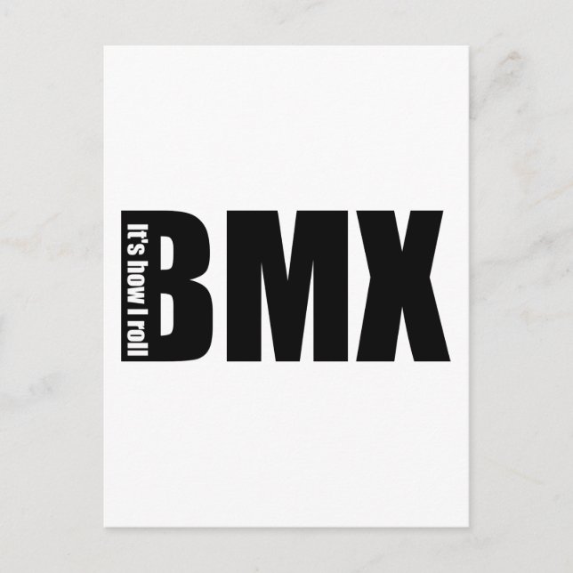 Carte Postale BMX - C'est comme ça que je roule (Devant)