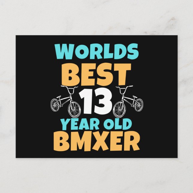 Carte Postale BMX Costume de fête d'anniversaire 13 ans (Devant)