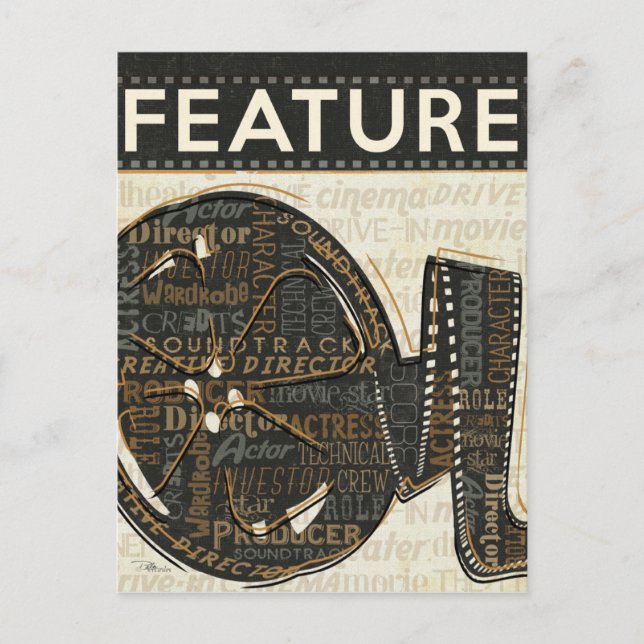 Carte Postale bobine de film vintage (Devant)