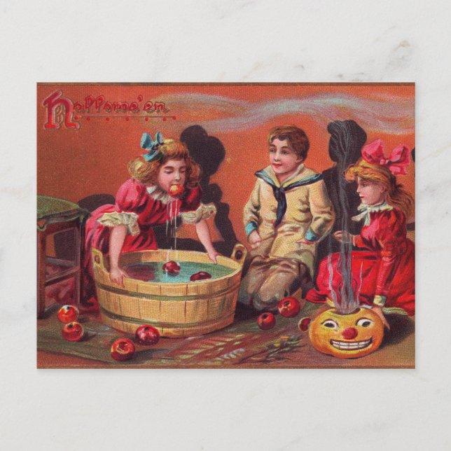 Carte Postale Bobine D'Halloween Pour Pommes (Devant)