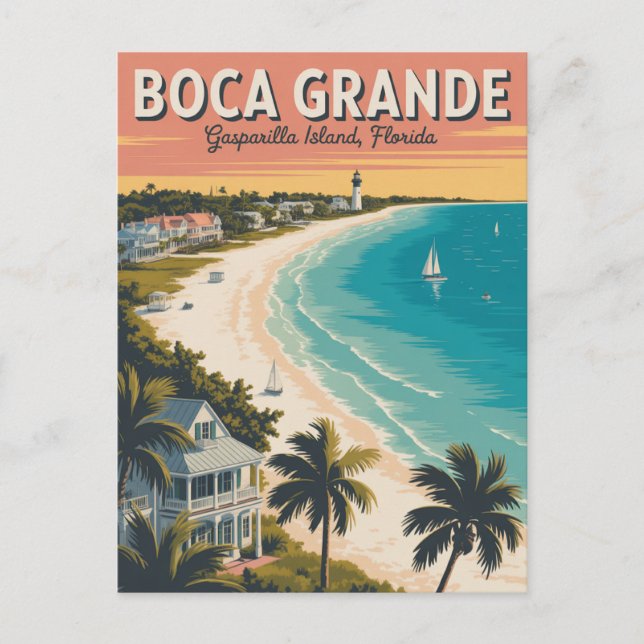 Carte Postale Boca Grande, île de Gasparilla (Devant)