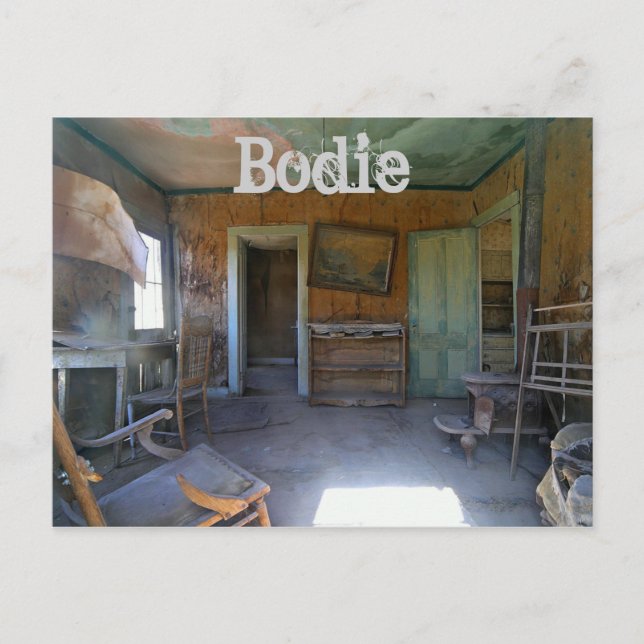 Carte Postale Bodie, California Ghost Town, Inside Home (Devant)