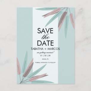 Carte Postale BOHEMIAN Leaf Tribal SAUVER LA DATE