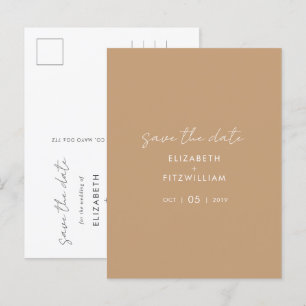 Carte Postale Boho Abstrait   Gentle Fawn Enregistrer la date