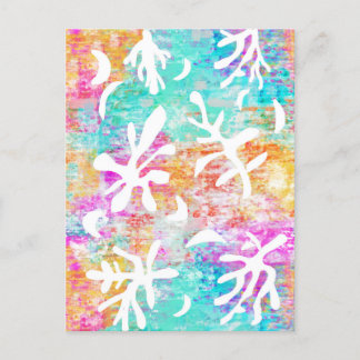 Carte Postale Boho Abstrait Matisse Formes botaniques