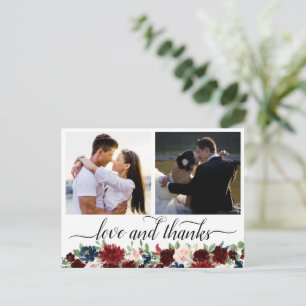 Carte Postale Boho Bloom   Bourgogne et Merci photo Navy 2