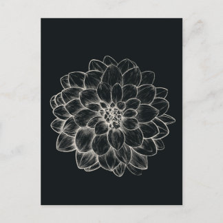 Carte Postale Boho Cream Dahlia