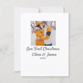 Carte Postale Boho moderne notre premier nom de couple photo de 