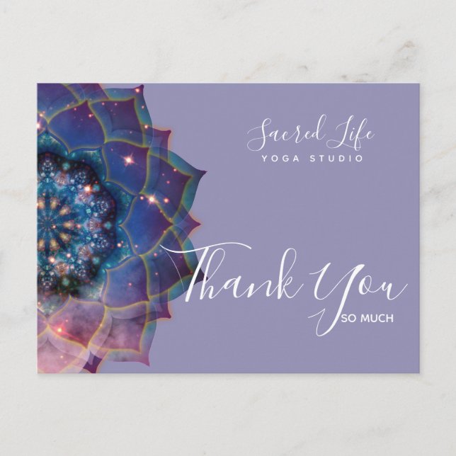 Carte Postale Boho Nebula Bloom | Conception de Mandala (Devant)