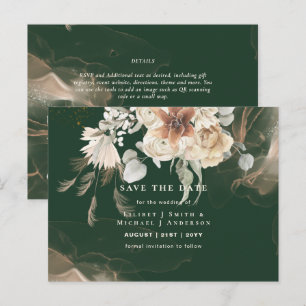Carte Postale BOHO Pampas Grass Floral Mariage Enregistrer La Da