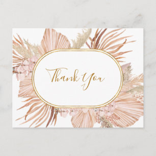 Carte Postale Boho Tropical Botanical   MERCI MARIAGE