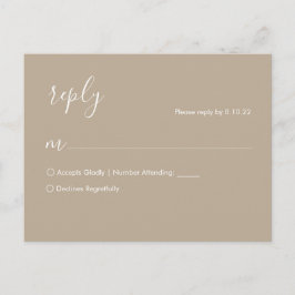 Carte postale Boho Wedding RSVP