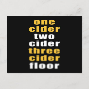 Carte Postale Boire du cidre alcool fête drôle